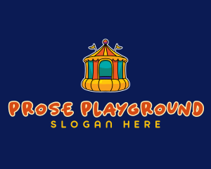 Bounce Castle Playground logo design