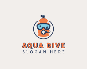 Scuba Diving Goggles logo design