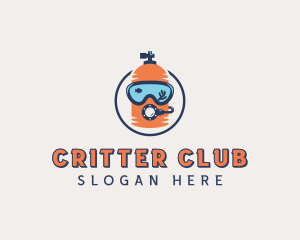 Scuba Diving Goggles logo design