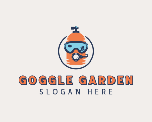 Scuba Diving Goggles logo design