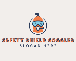 Scuba Diving Goggles logo design