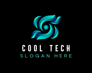 Cyber Tech Cooling Fan logo design