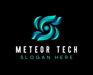 Cyber Tech Cooling Fan logo design