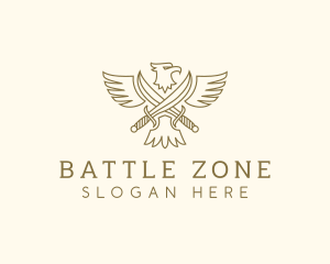 Eagle Sword Scimitar logo design