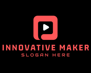 Video Media Player Application logo design