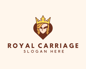 Royal Queen Heart  logo design