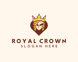 Royal Queen Heart  logo design
