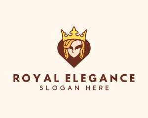 Royal Queen Heart  logo design