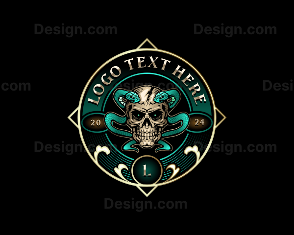 Skull Venom Serpent Logo