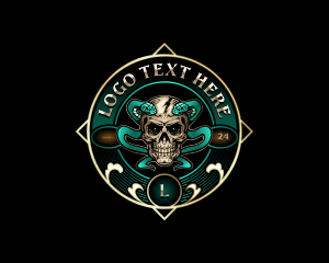 Skull Venom Serpent Logo