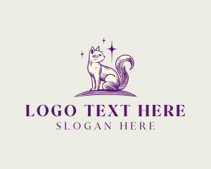 Vintage Kitten Cat logo
