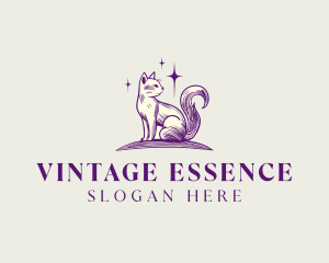 Vintage Kitten Cat logo