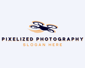 Drone Aerial Quadrotor logo design