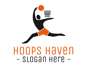 Basketball Player Hoop logo
