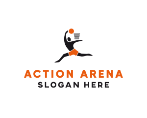Basketball Player Hoop logo