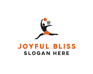 Basketball Player Hoop logo design