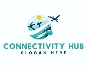 Travel Airplane Tourism Logo