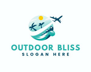 Travel Airplane Tourism logo design