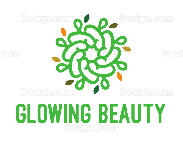 Spiral Green Flower Logo