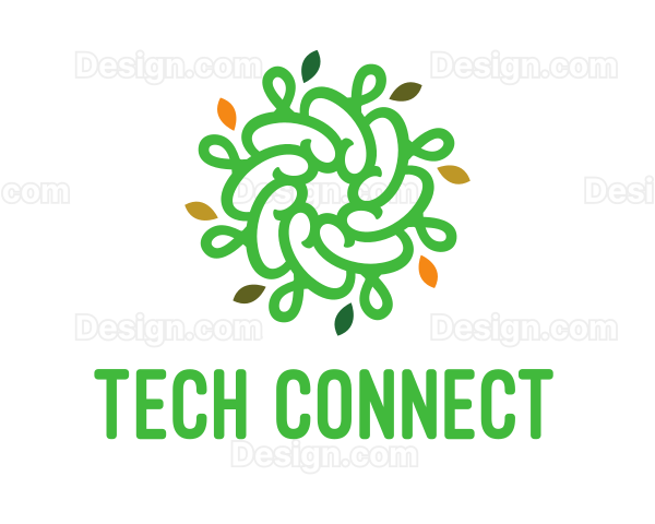 Spiral Green Flower Logo