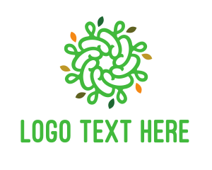 Spiral Green Flower logo