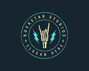 Rockstar Hand Skeleton logo