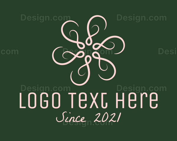 Elegant Pink Wreath Logo