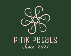 Elegant Pink Wreath  logo design