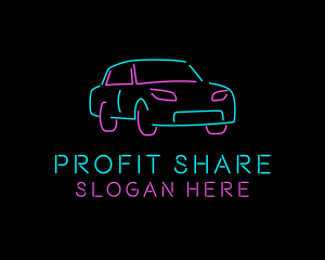 Neon Automotive Car logo design