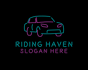 Neon Automotive Car logo design