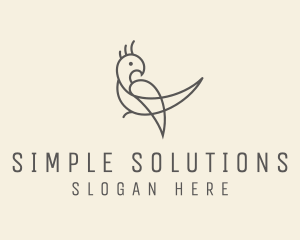 Simple Parrot Bird  logo design