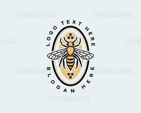 Honeycomb Bee Apiary Logo