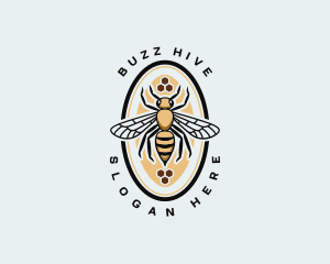 Honeycomb Bee Apiary logo design