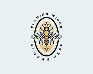 Honeycomb Bee Apiary logo design