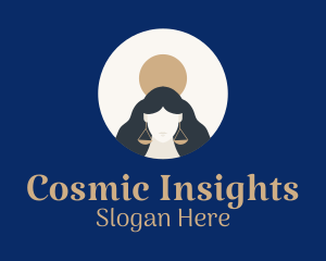 Libra Woman Astrology logo design