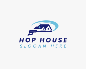 House Pressure Wash Clean logo design