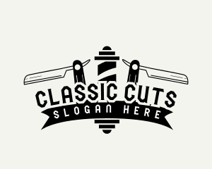 Barber Razor Haircut logo