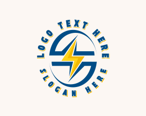 Lightning Bolt Electricity logo