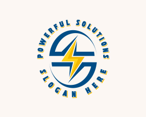 Lightning Bolt Electricity logo design