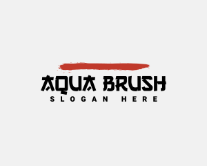 Japanese Restaurant Brush logo design