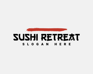 Japanese Restaurant Brush logo design