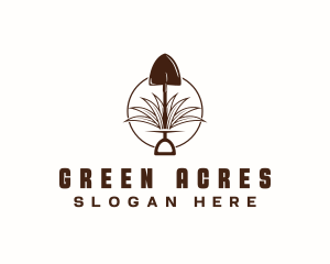 Shovel Digging Grass logo