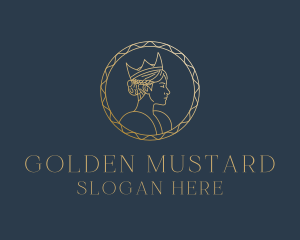 Golden Queen Coin logo design
