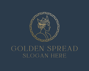 Golden Queen Coin logo design