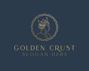 Golden Queen Coin logo design