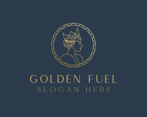 Golden Queen Coin logo design