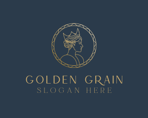 Golden Queen Coin logo design