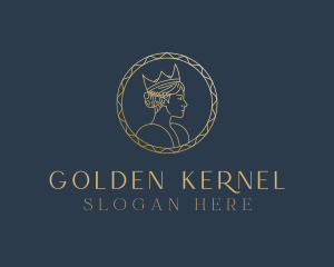 Golden Queen Coin logo design