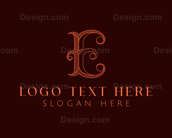 Ornate Gothic Startup Letter E Logo