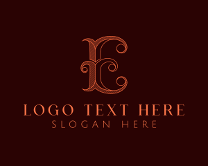 Ornate Gothic Startup Letter E Logo